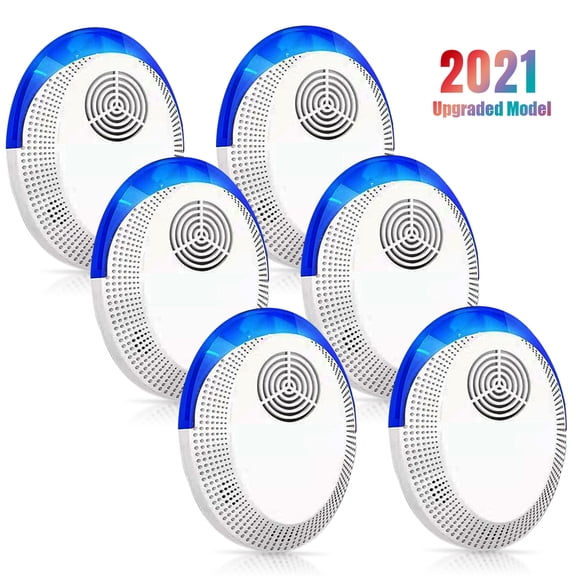 Ultrasonic Pest Repeller Electronic Plug in Indoor Pest Repellent, Pest Control for Home, Office, Warehouse, Hotel,Electronic Indoor Pest Repellent Plug in for Insects 6 packs
