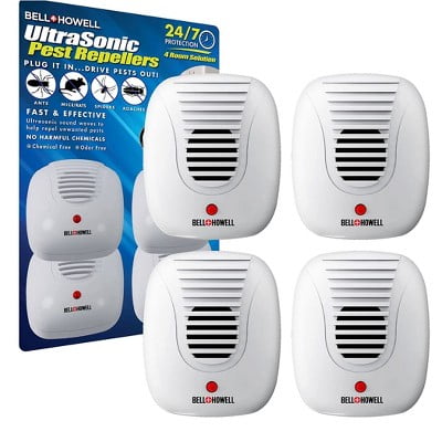 Bell + Howell Ultrasonic Pest Repeller 4Pcs Ultrasonic Pest Repellent