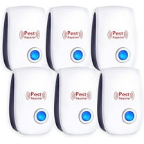 Ultrasonic Pest Repeller, Mouse Repellent, Spider Repellent for House Indoor, Electronic Pest Control Device for Bugs Spiders Insects Mice Roaches Mouse, 6 Pack