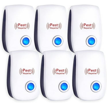Ultrasonic Pest Repeller, Mouse Repellent, Spider Repellent for House Indoor, Electronic Pest Control Device for Bugs Spiders Insects Mice Roaches Mouse, 6 Pack
