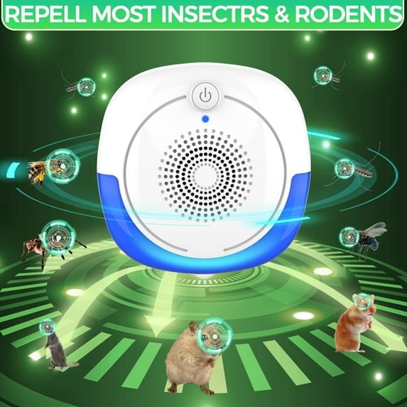 Ultrasonic Pest Repeller, Mouse Repellent Ultrasonic, Plug In Indoor Sonic Repellent Pest Control Rodent Repellent Ultrasonic Mouse Insect Bug Bat Squirrel Rat For House Garage Basement Apartment