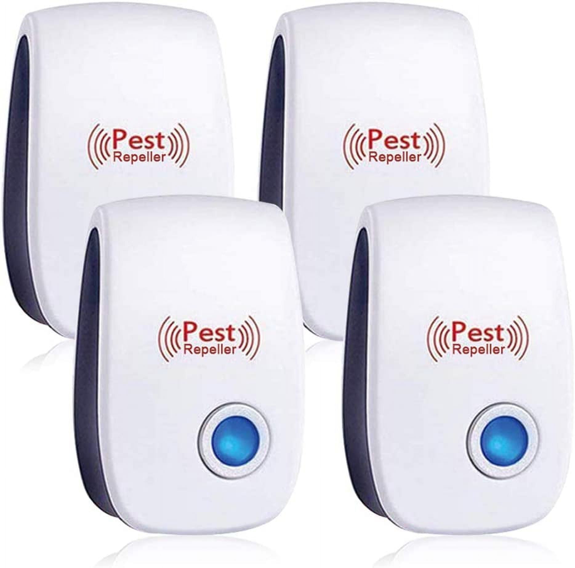 Ultrasonic Pest Repeller Pack of 4, Pest Control Ultrasonic Repellent ...