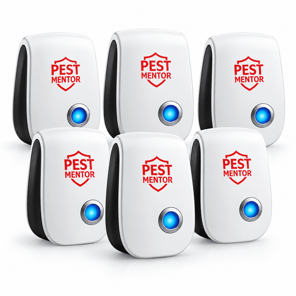 Ultrasonic Pest Repeller Plug In 6 Pack, Indoor Pest Control for Mice, Roaches, Spiders, Ants, Mosquitoes, Fleas & Bugs