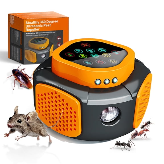 Ultrasonic Pest Repeller Plug In, Electronic Pest Control for Roaches, Mice, Mosquitoes, Spiders and Ants, Indoor Use