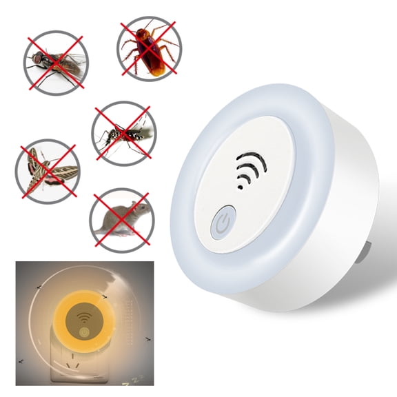 Ultrasonic Pest Repeller, Plug Inoor Pest Repeller for Control Mosquitoes, Rodents, Mosquito, Mouse, Cockroaches, Bug, Spider, Ant, Human and Pet