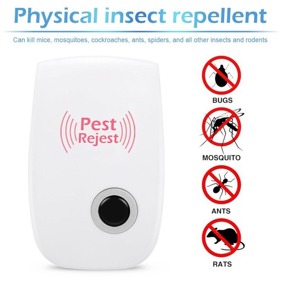 Ultrasonic Pest Repeller Plug in New 2019 Pest Repellent, Power Saving, Home Indoor and Outdoor Use, Pest Reject 2Pack Rat Repellent, Mice Repellent, Mosquitos, Roachs, Spiders, Bed Bugs, Fleas