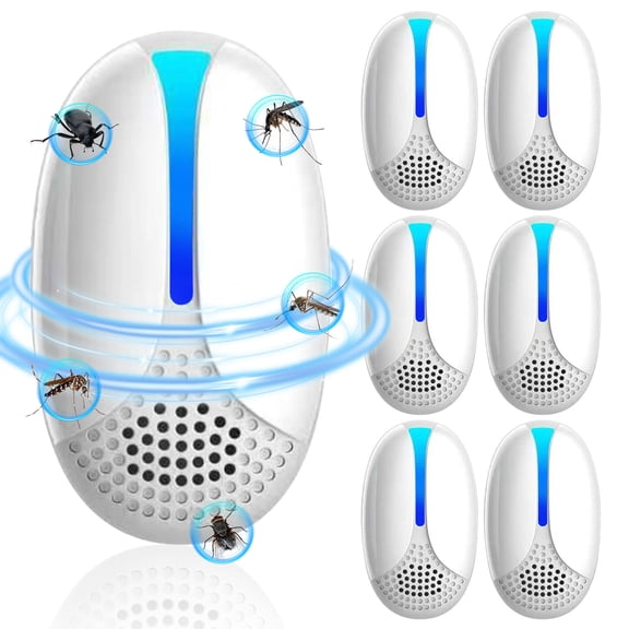 Ultrasonic Pest Repeller Plug in New 2019 Pest Repellent, Power Saving, Home Indoor and Outdoor Use, Pest Reject 6Pack Rat Repellent, Mice Repellent, Mosquitos, Roachs, Spiders, Bed Bugs, Fleas