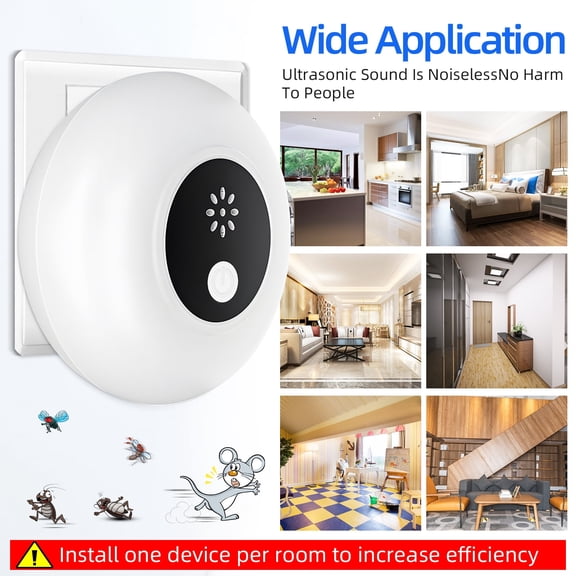 Jahy2Tech Ultrasonic Pest Repeller Plug-in 6 Pack With Nightlight House Ant Spider Rat Repellent Home