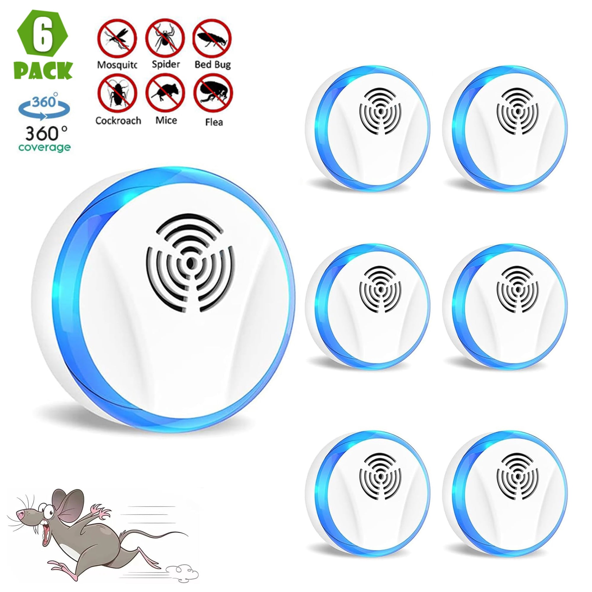 Ultrasonic Pest Repeller, Rodent Repeller Plug In, Electronic Powerful ...