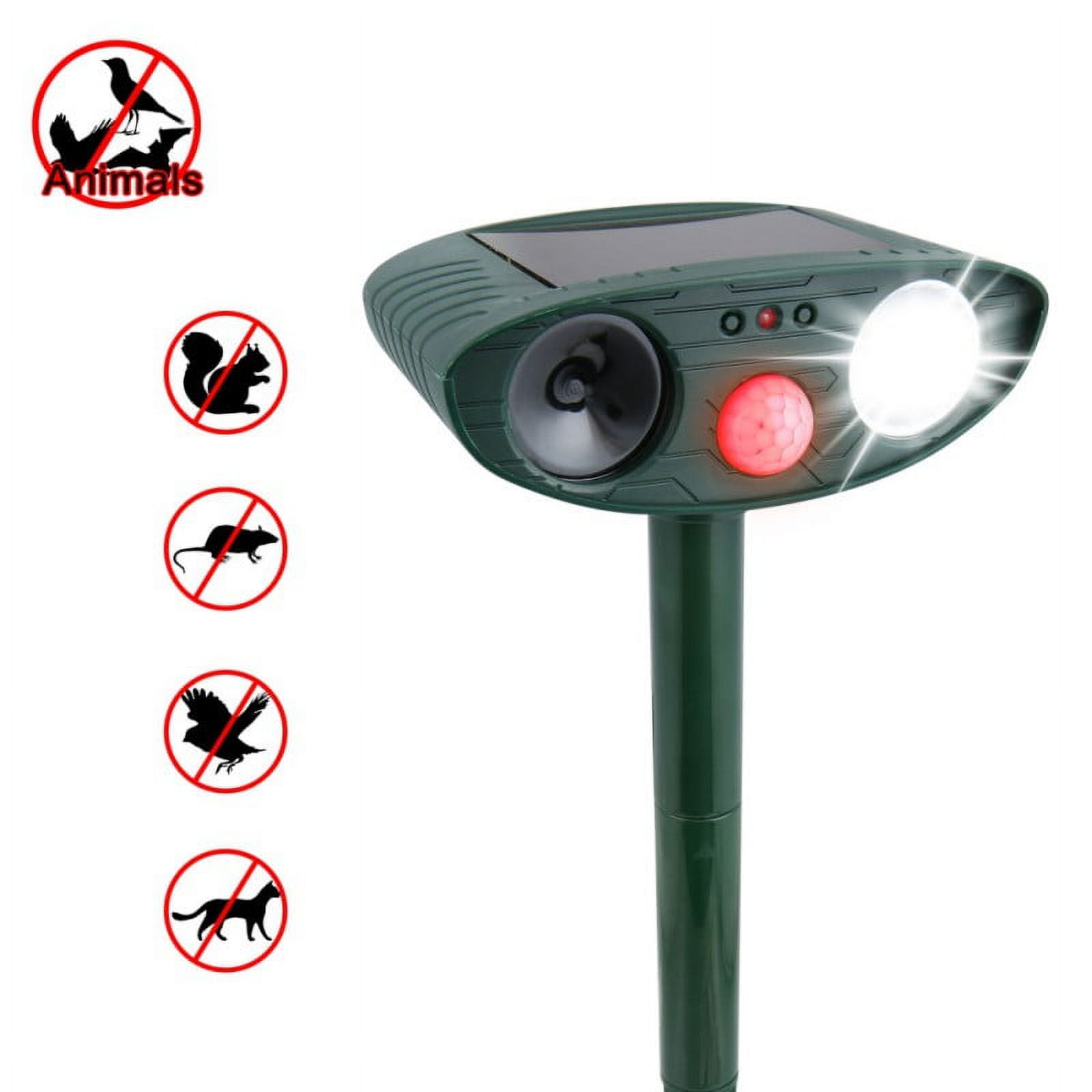 Solar Rabbit Repellent Cat Repellent Pest Repellent Deterrent Scarer Outdoor Waterproof with Powerful Flashing Light