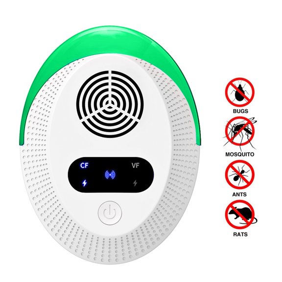 Ultrasonic Pest Repeller, Ultrasonic Frequency Conversion Insect Control, Spider Repellent, Plug in Indoor Mouse Deterrent, Anti Moths, Ants, Bed Bugs, Fleas, Cockroaches, Flies, Spider