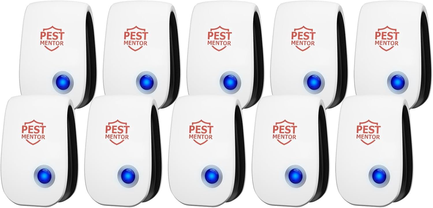 Ultrasonic Pest lent 10 Packs, Plug-in Ultrasonic Pest lent Indoor, Effectively Mosquitoes Mice Flies Cockroaches Insects Spiders Ants, Pest Control for Home Office Kitchen Room