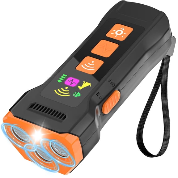Ultrasonic Pet Trainer,Pet Gentle Trainer Ultrasonic, Display&LED Flashlight,3 Transmitters Provide 360° Coverage,Anti Barking Device for Indoors and Outdoors