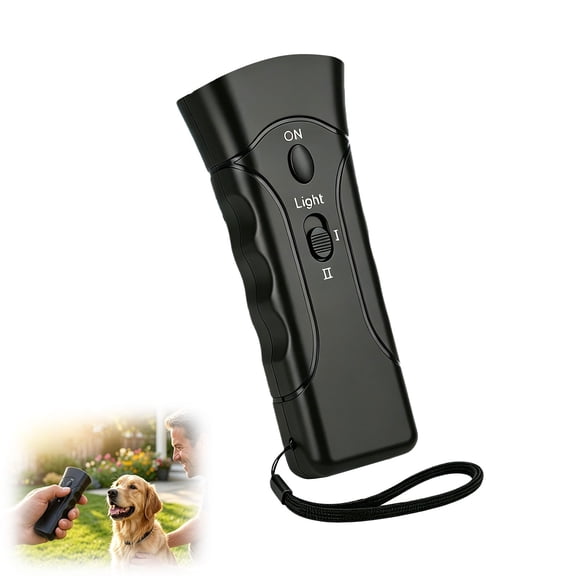 Ultrasonic Pet Trainer, with 2 Adjustable Intensity Levels & Flashlight, Helps Curb Excessive Barking for All Dog Breeds, Indoor & Outdoor Use(1pc)
