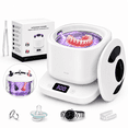 thumbnail image 1 of Ultrasonic Retainer Cleaner, 45kHz Retainer Cleaner Machine with Detachable Tank, Portable Dental Pod for Aligners, Mouth Guards, Jewelry, Dentures, Toothbrush Heads, White, 1 of 9