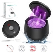 Ultrasonic Retainer Cleaner Machine, 45kHz Dental Cleaning Pod with Digital Timer & 4 Modes, 200ML Capacity for Denture, Mouth Guard, Aligner, Night Guard, Braces, Toothbrush Head & Jewelry