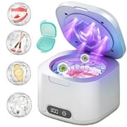 Ultrasonic Retainer Cleaner Machine Retainer Cleaner For Dentures 6 Uv-C Lamps Suitable For Cleaning Jewelry, Watches, Toothbrushes, And Makeup Brushes 49khz Low Decibel Work