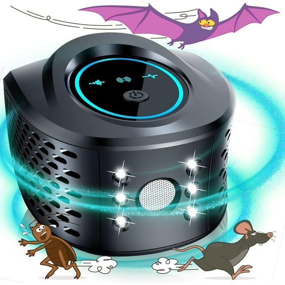 Ultrasonic Rodent Repeller - Indoor Pest Control, Mouse Deterrent Ultrasonic, Repel Squirrels, Ultrasonic Bat Repellent for Attic & Rodent Repellent Indoor
