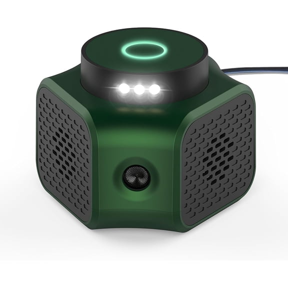 Ultrasonic Rodent Repeller Plug-in Mouse & Rat Deterrent with 3 Modes and LED Strobe Lights, Indoor Pest Control for Attic, Basement, Garage (Green)