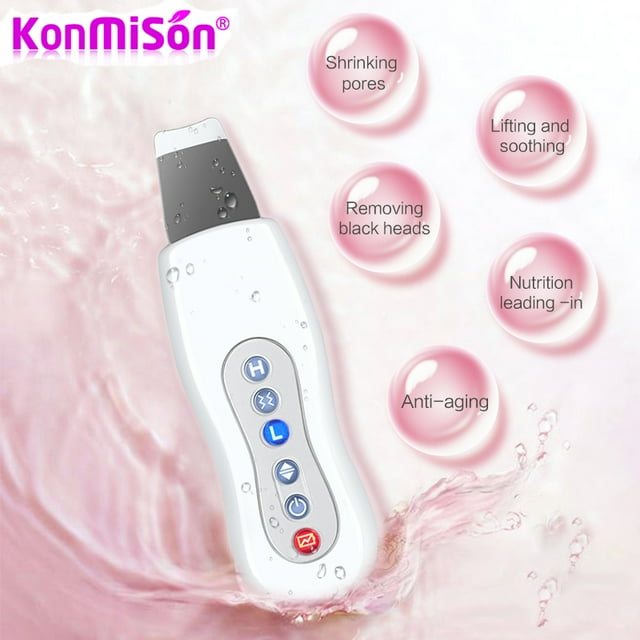 Ultrasonic Skin Scrubber Cleaning Face Cleanser Acne Remover Facial Lifting Massager Ultrasound Skin Care Peeling Clean Machine