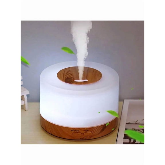 Ultrasonic Smart Diffuser Humidifier 16.9oz Tank, Timer, 7 Color Lights With 6 Essential Oils