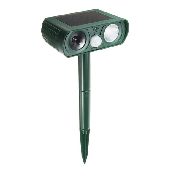 Ultrasonic Solar Animal Repeller, Solar Deer Repellent Devices Waterproof Motion Sensor Squirrel Cat Chipmunk Raccoon Repellent for Yard