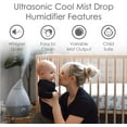 thumbnail image 1 of Ultrasonic Teardrop Cool Mist Humidifier, Large 1 Gal , Automatic Shut-Off for Nursery and Bedroom, 1 of 8