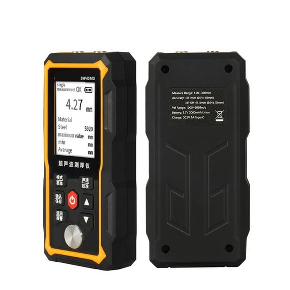 Ultrasonic Thickness Gauge SW-6510S Plastic s Ceramics Metal Steel Plate Stainless Steel Pipe Wall Thickness Tester ,Easy to Use