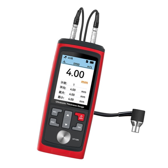 Ultrasonic Thickness Gauges 1.0 to 300Mm Ranges 0.5 Accuracy Color Screen Data Storage for Metal Plastic Glass Ceramic