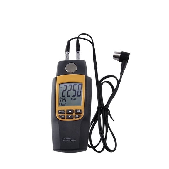 Ultrasonic Thickness Tester with LCD Display: 1.2~220mm Measuring Tool for Metals, Plastics & Tile