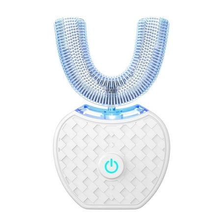 Ultrasonic U-Shaped Electric Toothbrush - Teeth Whitening, 360° Mouth Cleansing, Hands-free Operation - Wireless Charging & Waterproof IPX7