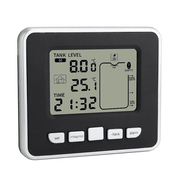 Ultrasonic Wireless Water Tank Liquid Level Meter with Temperature ...