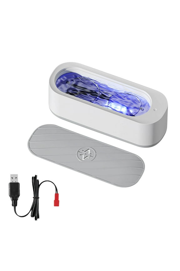 Ultrasonic and Eyeglass Cleaner Portable Household Cleaning Machine for Glasses, Rings, Watches, Tooth Cases and Shaver Accessories