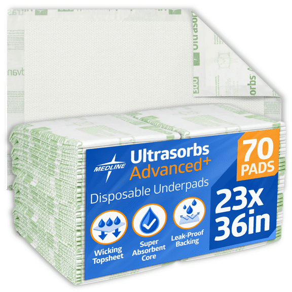 Ultrasorbs AP Air-Permeable Dry Pads, 24" x 36", White, 5 Pads Per Bag, Case Of 14 Bags