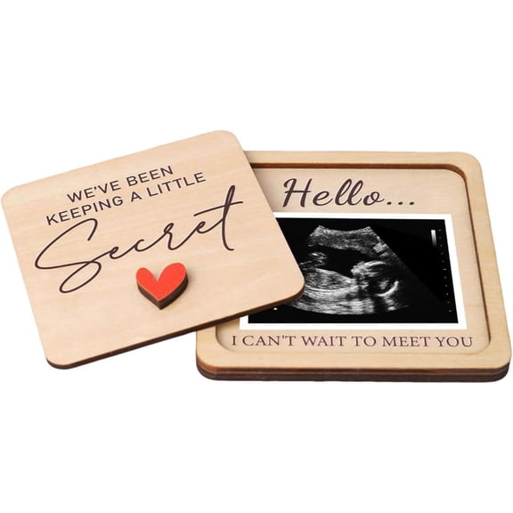 Ultrasound Picture Frame 3x2 Inch Wooden Keepsake for Baby