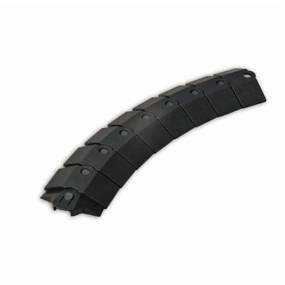 Cable Protector Extension, 3/4 in H, 3 in L, 13-1/8 in W, 1 Channel, ABS, Black 1803