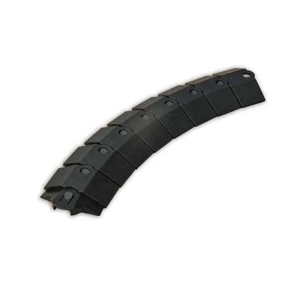 Cable Protector Extension, 3/4 in H, 3 in L, 13-1/8 in W, 1 Channel, ABS, Black