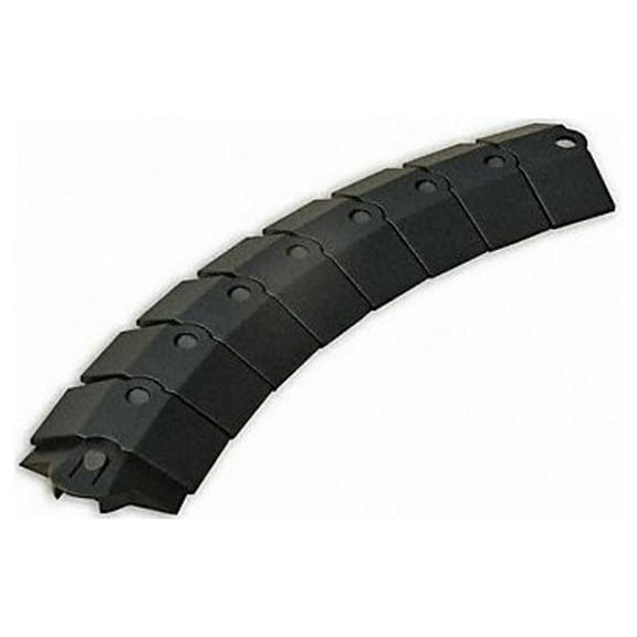 Cable Protector Extension, 3/4 in H, 3 in L, 13-1/8 in W, 1 Channel, ABS, Black