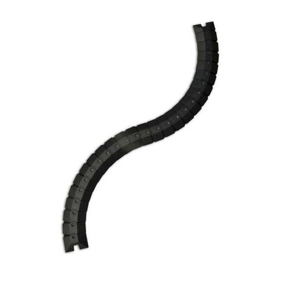 Cable Protector, 3/4 in H, 39-1/2 in L, 3 in W, 1 Channel, ABS, Black