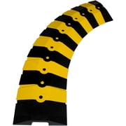Cable Protector, 1-3/8 in H, 33 in L, 9-3/4 in W, 1 Channel, ABS, Black, Yellow