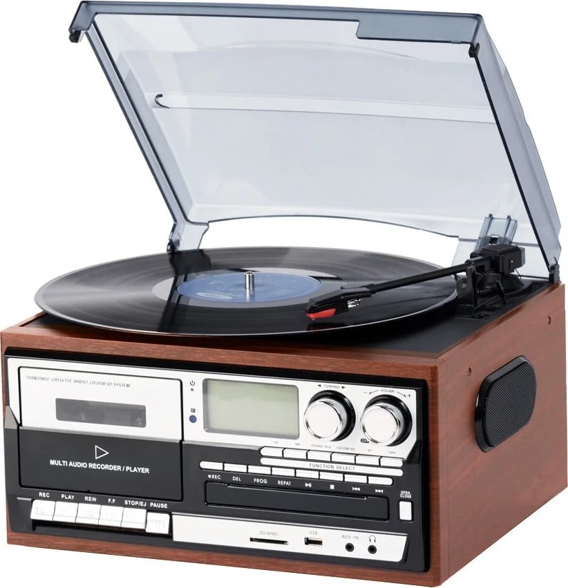 Ultratekno All in One Electric Vintage Record Player CD Player