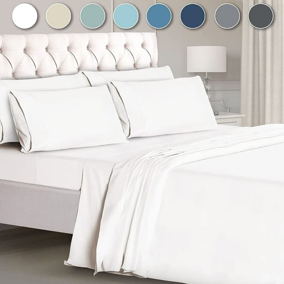 Ultratemp Bed Sheets Set, Super Soft 1800 Thread Count Egyptian 18-24 Inch Deep