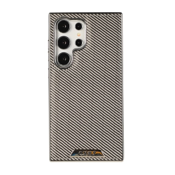 Ultrathin Phone Case for Samsung Galaxy S23 Ultra with Carbon Fiber Electroplated Anti Falling and Anti Slip Shockproof Magnetic Mobile Phone Back Cover case Compatible with MagSafe Charging,Gray