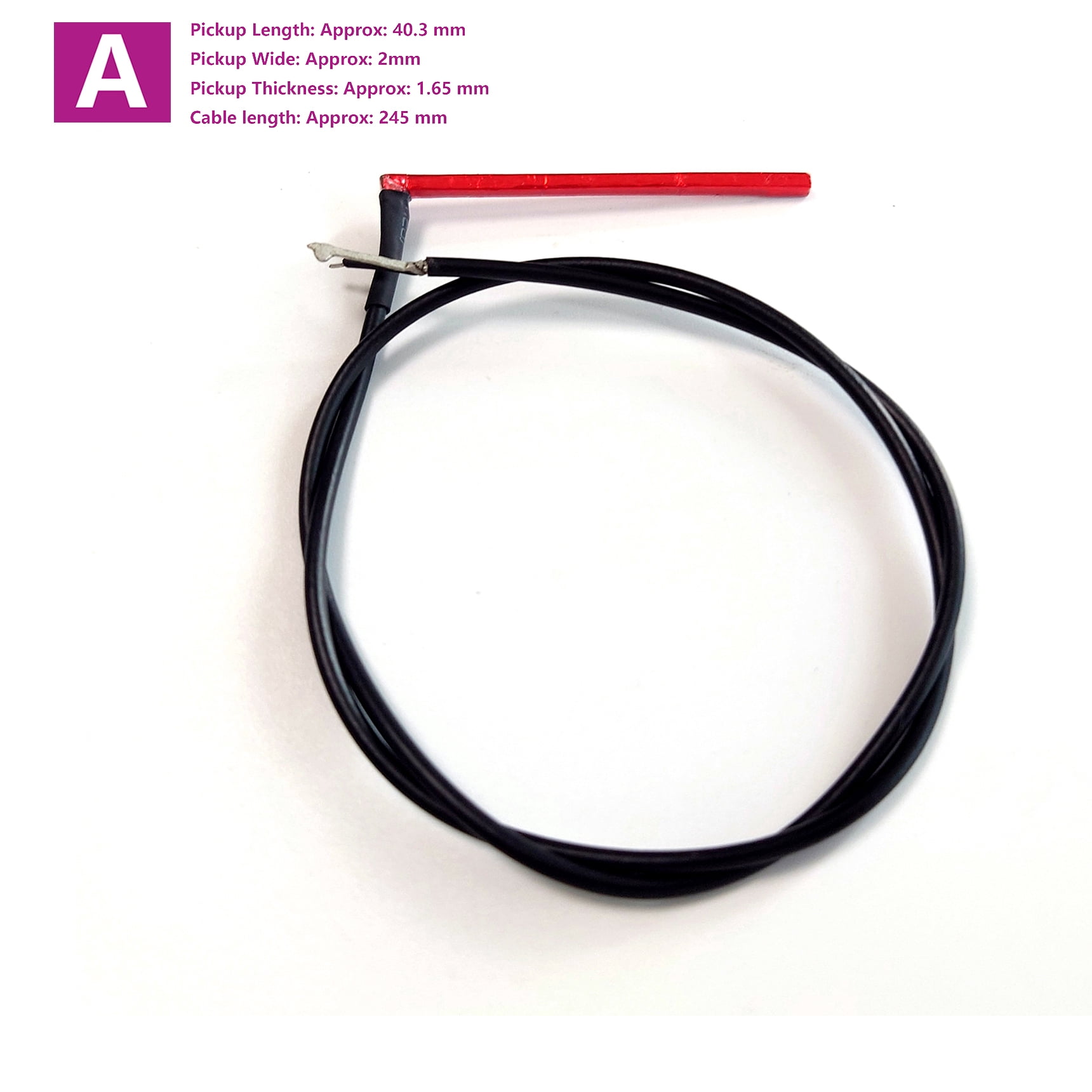 Ultrathin Red Piezo Acoustic Guitar Pickup Saddle Passiv for Acoustic Guitar Onboard Preamp Piezo Under Saddle Replacement Parts