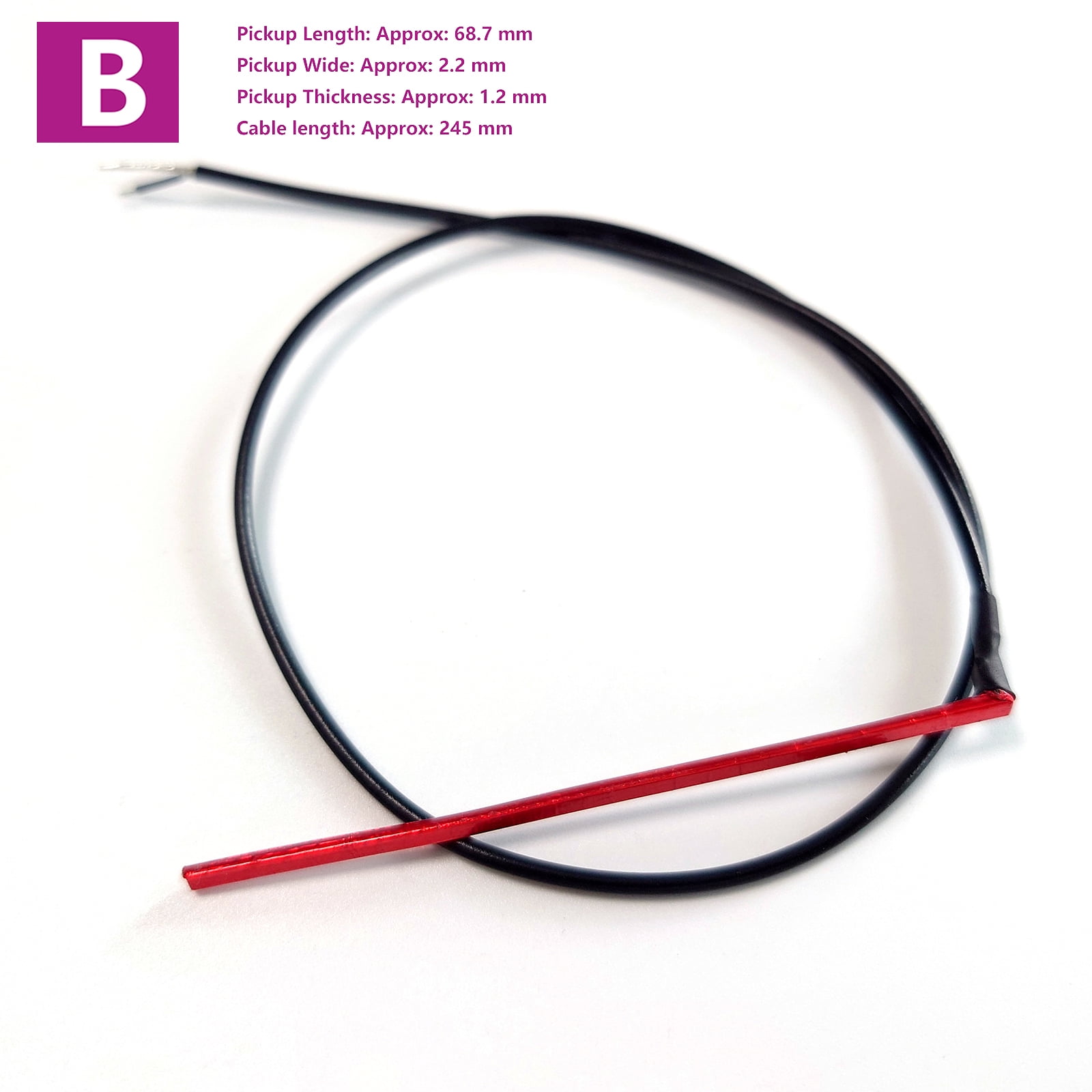 Ultrathin Red Piezo Acoustic Guitar Pickup Saddle Passiv for Acoustic Guitar Onboard Preamp Piezo Under Saddle Replacement Parts