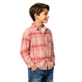 thumbnail image 1 of Ultrave Boys Plaid Flannel Shirt Long Sleeve Button Down Lapel Casual Kids Top with Chest Pocket 2-15Y, 1 of 7