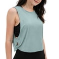 thumbnail image 1 of Ultrave Girls Athletic Tank Tops Twist Knot Side Cut Out Crop Tops Workout Loose Sleeveless T-Shirts for 4-15Y, 1 of 6