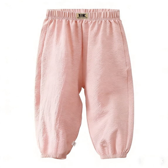 Ultrave Harem Pants for Boys Girls Elastic Waist Casual Joggers Kids Summer Bloomers Pants Daily Wear for 1-10Y