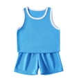 thumbnail image 1 of Ultrave Kids 2 Piece Athletic Outfits Sleeveless Tank Top and Shorts Set Quick Dry Sportswear for 2-12Y, 1 of 8