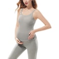 thumbnail image 1 of Ultrave Maternity Nursing Tank Top Built in Bra Hands Free Maternity Bra Adjustable Strap Ribbed Tank, 1 of 8
